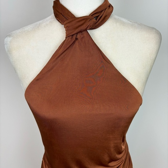 GAUGE81 Riga Mini Dress in Chestnut Size S - Picture 3 of 15